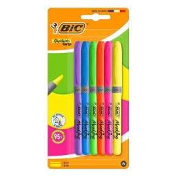 Bic Grip Textmarker-Mix, 6 Stück (6x) (68647650)