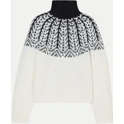 Wollpullover Two-Tone Weiß M