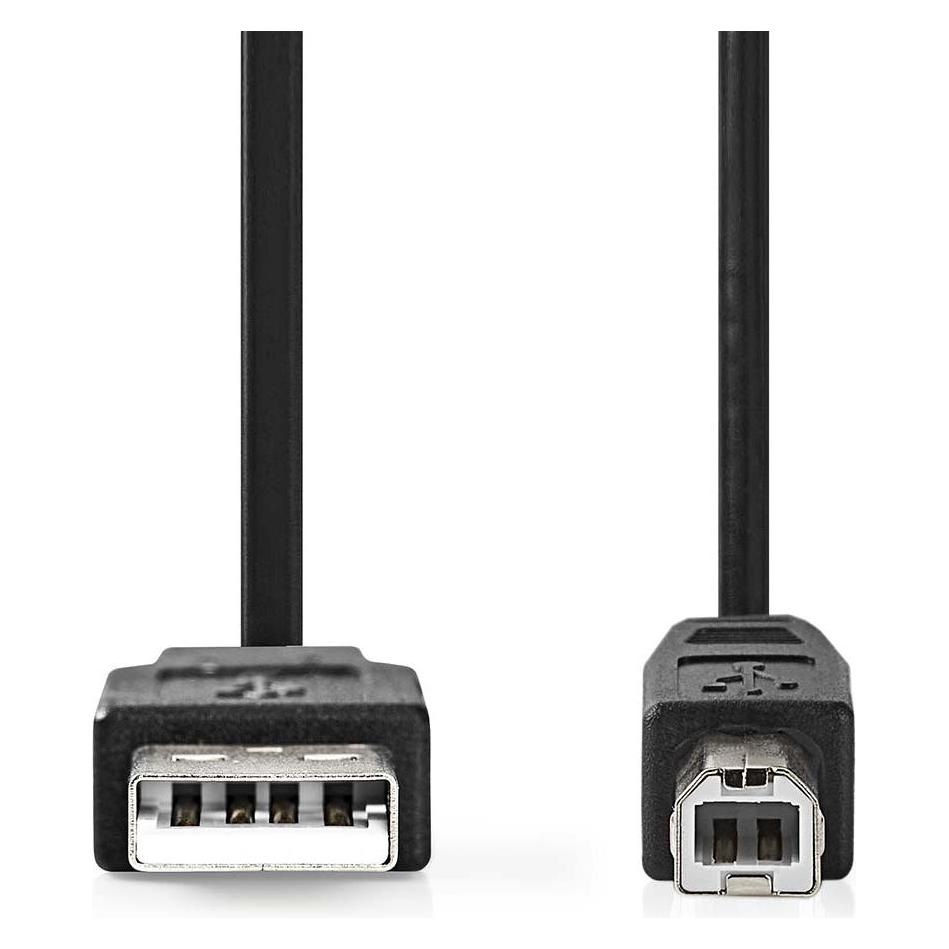 Nedis USB A - USB B (0.50 m, USB 2.0, 10 W) (CCGL60100BK05)