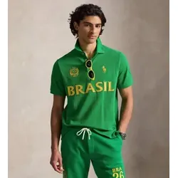 Polo Ralph Lauren für Herren. 710B21594001 Polo Brasil grün (L), Lässig, Baumwolle, Kurzarm