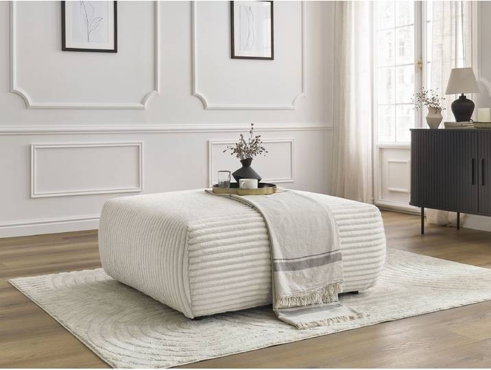 Pouf LUCIEN gros côtelé doux