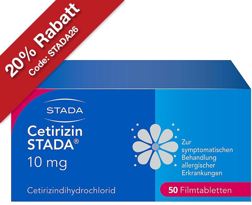 Cetirizin STADA 10mg Filmtabletten bei Allergien 50stk