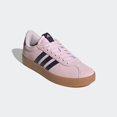 Sneaker ADIDAS SPORTSWEAR "VL COURT 3.0", Damen, Gr. 40,5, clpink, legink, gum3, Leder, Synthetik, Schuhe Sneaker, inspiriert vom Design des adidas samba
