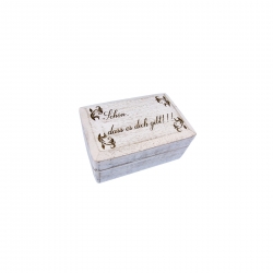 holzspielerei Holzbox - weiß schön - dass es dich gibt Gravur groß 281669
