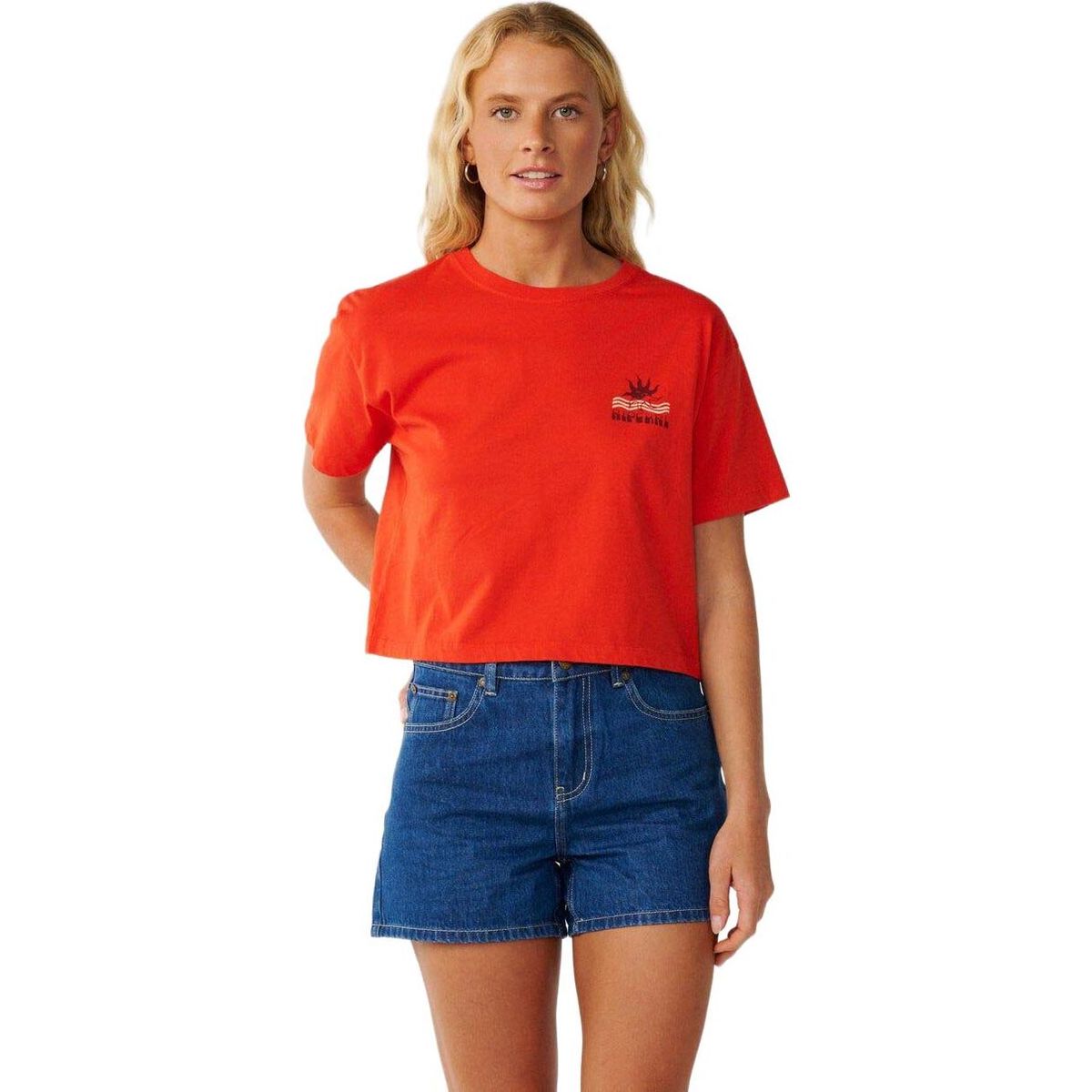 RipCurl Swell Crop Tee red (0040) XS 0P7WTE-0040-XS