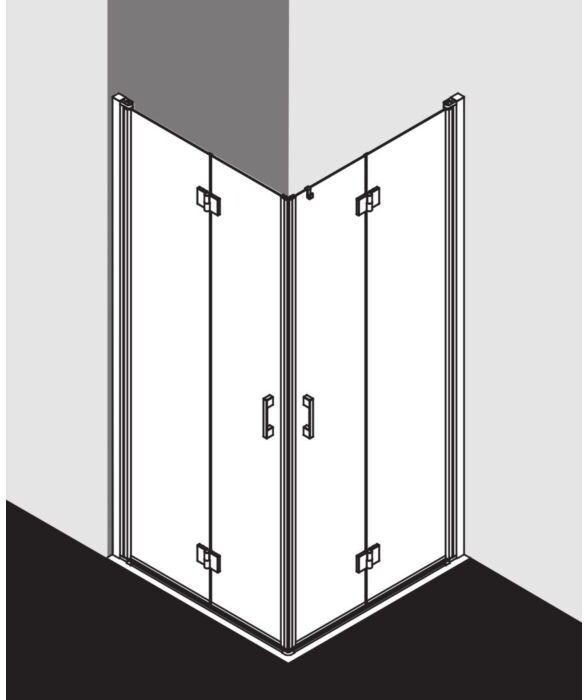 Kermi LIGA Eckeinstieg Hälfte links LI2CL103201AK 100x200 cm
