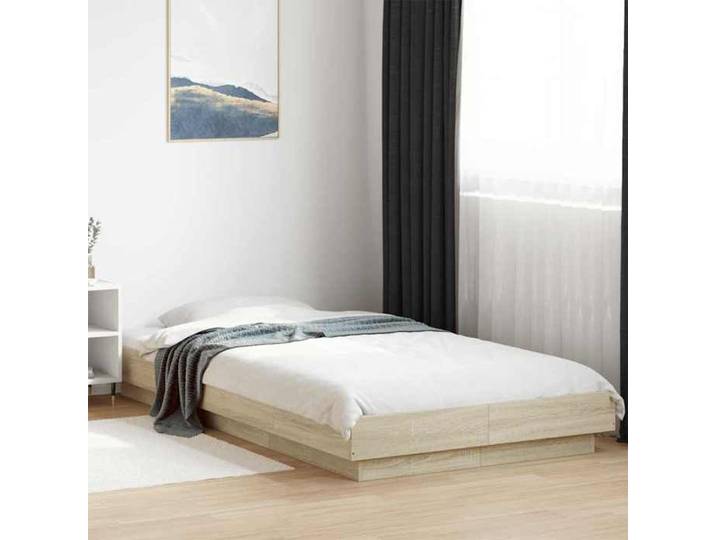 Cadre de lit sans matelas chêne sonoma 100 x 200 cm Mobilier de chambre
