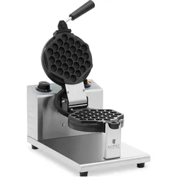 Royal Catering Bubble-Waffeleisen Waffelmaschine Waffelautomat Profi-Waffeleisen 1200 W, Waffeleisen, Silber