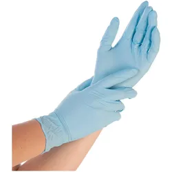 franz mensch, Schutzhandschuhe, Hygostar Nitrilhandschuhe SAFE PREMIUM, blau, Grösse M, puderfrei (M)