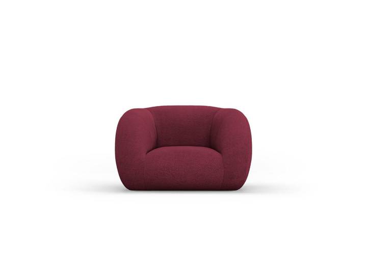 Cosmopolitan Design Sessel Essen aus Boucle burgundfarben, Bordeaux, 95x86x130 cm, Wohnzimmer, Sessel, Polstersessel