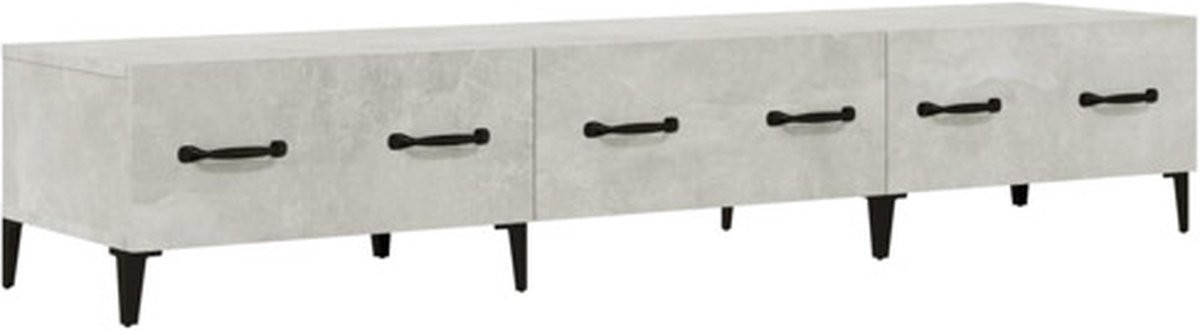 vidaXL Tv-meubel modern hout betongrijs B/D/H: 150 x 34,5 x 30 cm