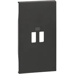 Legrand KG12C LivingNow 2-modulige Abdeckung für USB-Lademodul in der Farbausführung Black