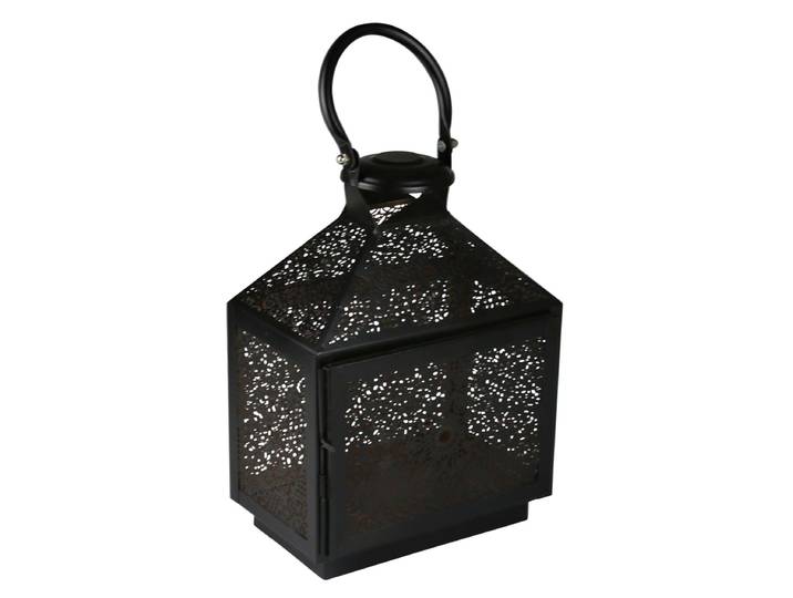 Kerzenlaterne AM DESIGN Weihnachtsdeko , schwarz, B:15cm H:32cm T:25cm, Metall, Kerzenhalter, Kerzenlaterne, aus Metall, handgefertigt
