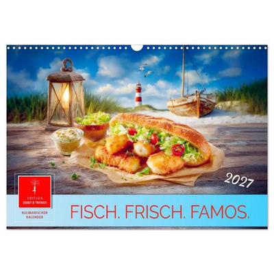 Fisch. Frisch. Famos. (Wandkalender 2027 DIN A3 quer), CALVENDO Monatskalender