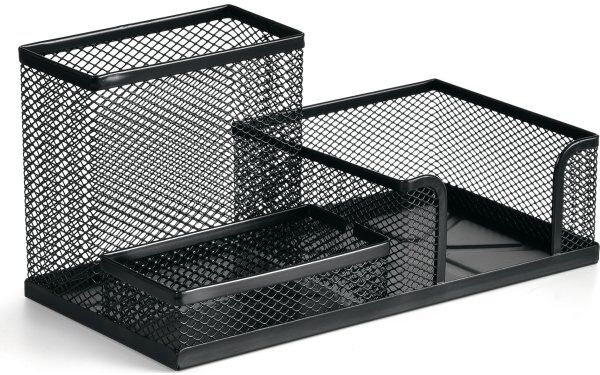 Office Mesh Penne- Og Notesholder   Sort