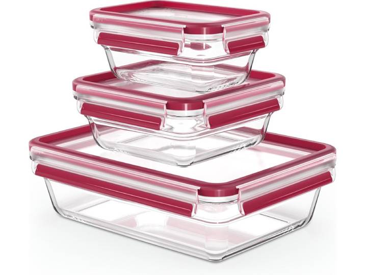 Tefal MasterSeal Glass - Vershouddozenset - 3-delig - Glas - Geschikt voor Oven