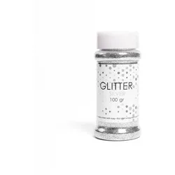 Glitzer silber 100g in Dose basteln Party Deko