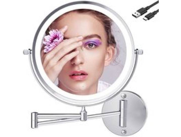 9 Grand Murale Miroir Grossissant Lumineux 1X/10XMirroir Maquilleur Lumineux Chargement U Convient Aux Chrome 36 MIROIR ELECTRIQUE