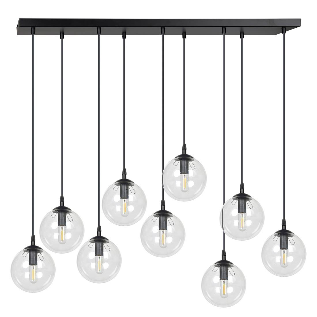 Emibig Lighting Hanglamp Cosmo 9, Blauw/Transparant, 9x E14