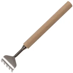 Teleskop-Rückenkratzer mit Holz-Griff - mühelose Erreichbarkeit schwer zugänglicher Körperstellen - kompakt 17-52 cm ausziehbar - 50g Leichtgewicht