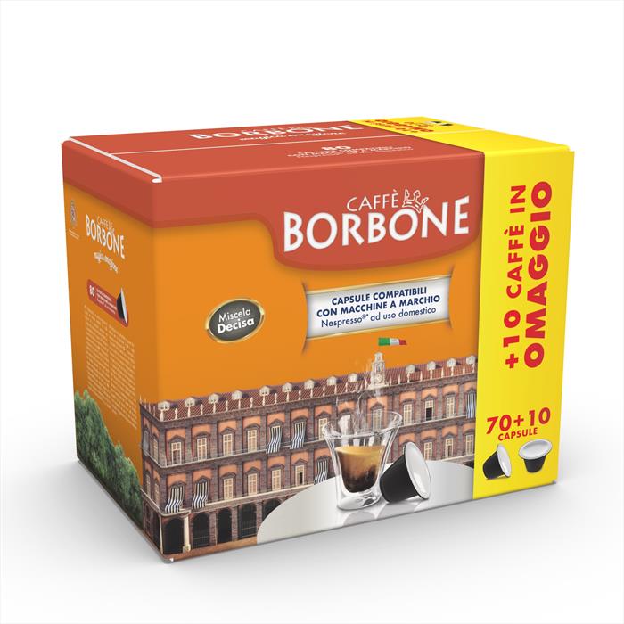 CAFFE BORBONE Miscela Decisa Nespresso 80 Caps-multicolore