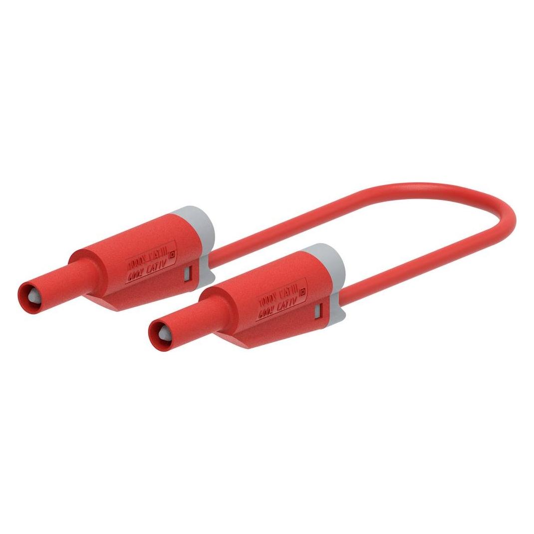 Electro PJP 2711-IEC-CD1-25R Messleitung Bananenstecker 4 mm 25 cm Schwarz 1 St (2711-IEC-CD1-25R)
