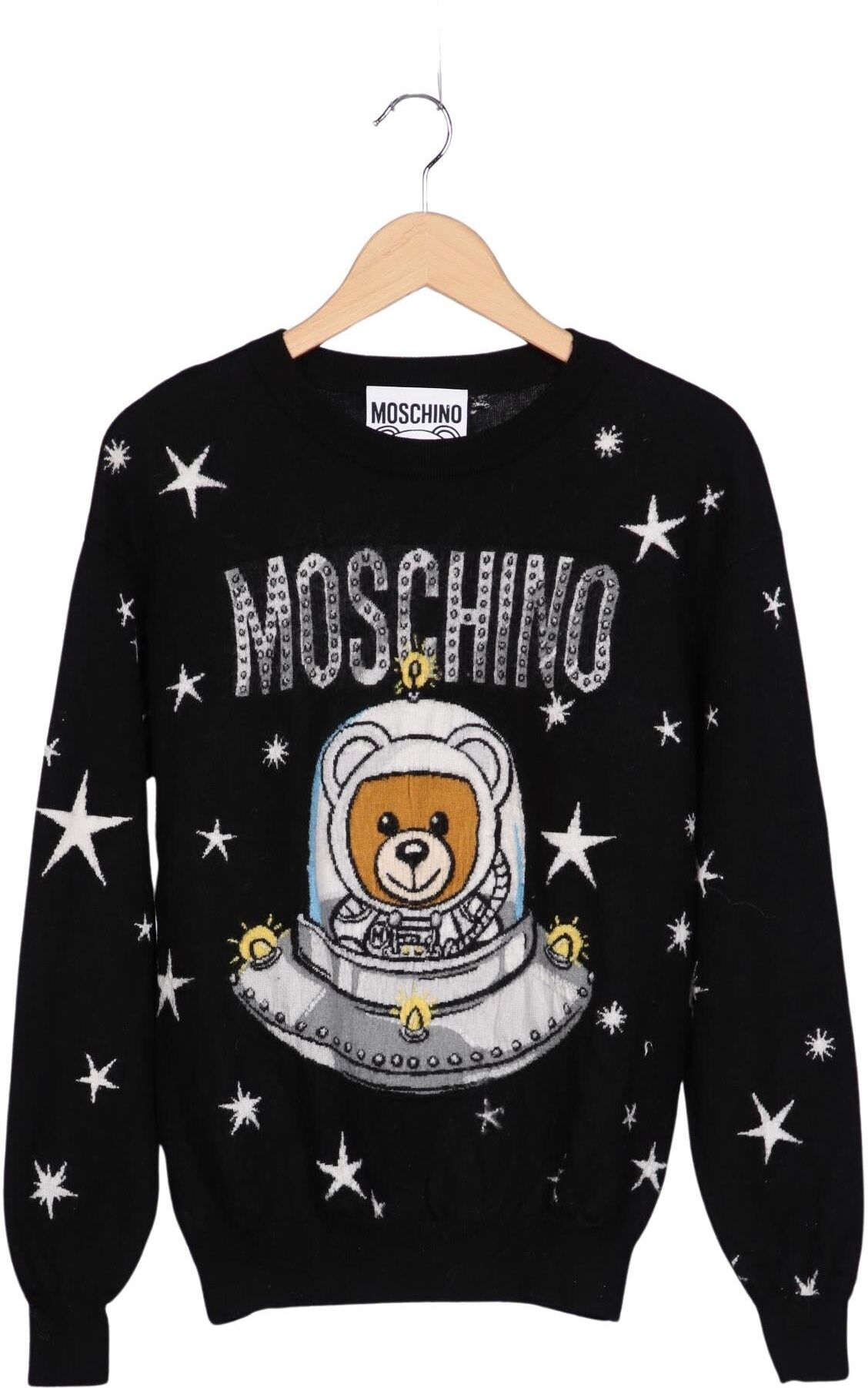 Moschino Damen Pullover, Schwarz, Gr. S, Schurwolle - Second Hand