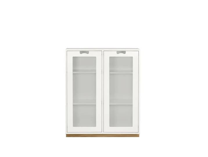 Asplund Snö E Vitrinenschrank White, eichensockel, 30 cm