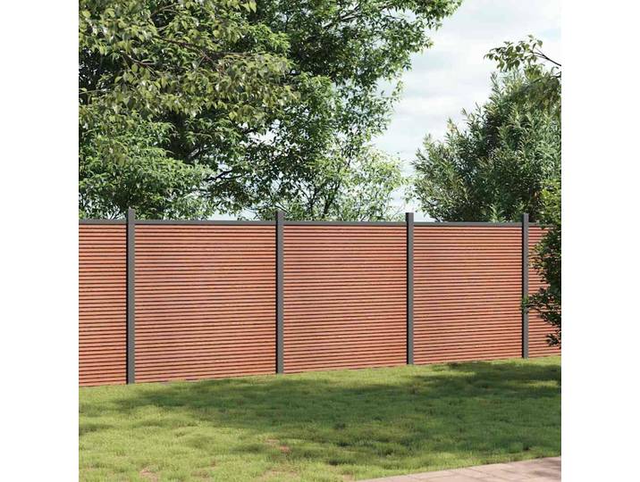 vidaXL Zaunelement Braun 526x186 cm WPC