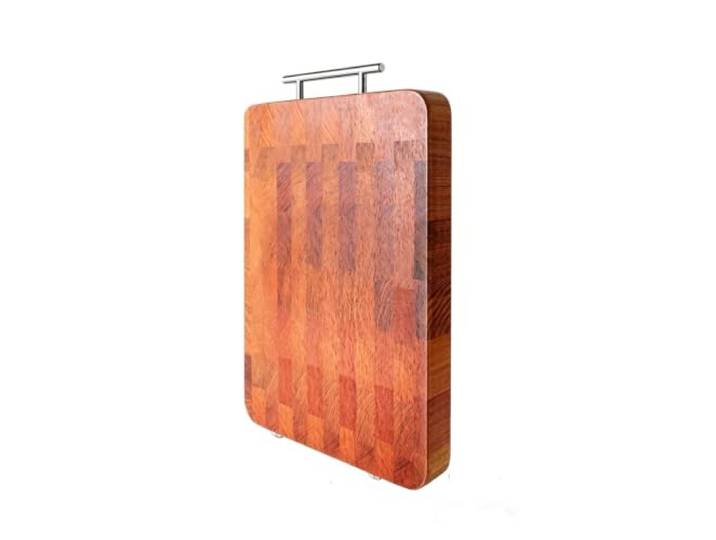 Holzschneidebrett, Massivholz-Schneideblock, Anti-Schimmel-Küchenbrett Solider Hackblock, Doppelseitiges Anti-Schimmel-Küchenschneidebrett(400x280x35mm)