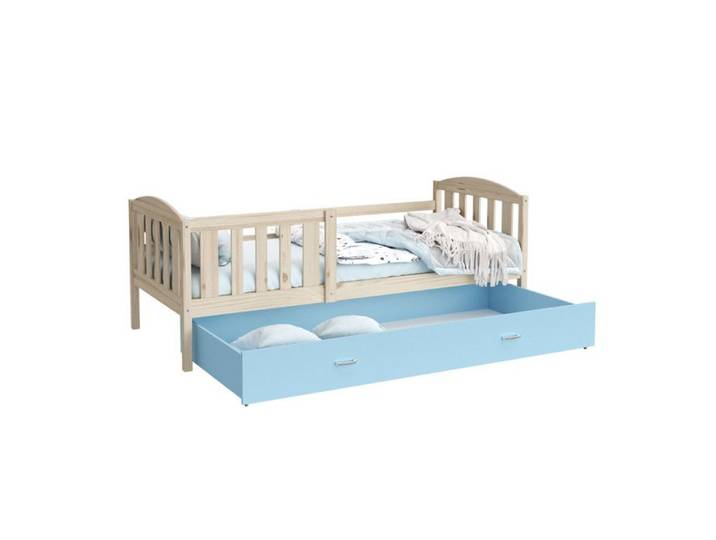 Lit Enfant Nilo 80x160 tiroir Pin - bleu