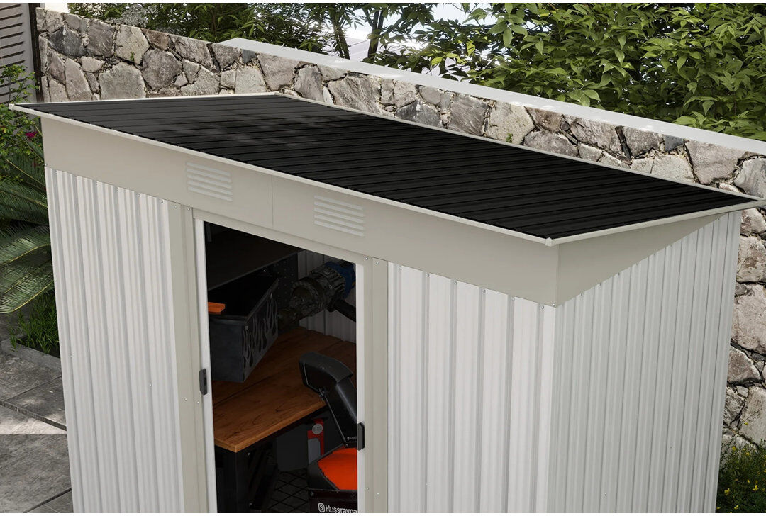 Dakota Fields Outsunny Corrugated Roofing Sheets Pack of 12 129 x 45cm Dark Grey 0.25cm H X 129cm W X 45cm D