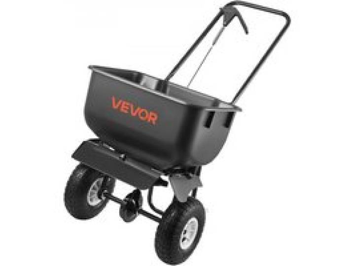 VEVOR Épandeur Engrais 36,3 kg Épandeur à Semence Largeur d'Épandage 3,66 m Semoir à Pousser pour Semer les Graines, Jardinage, Entretien Pelouse et Gazon, 15 Réglages, avec Roues Pneumatiques 25,4 cm