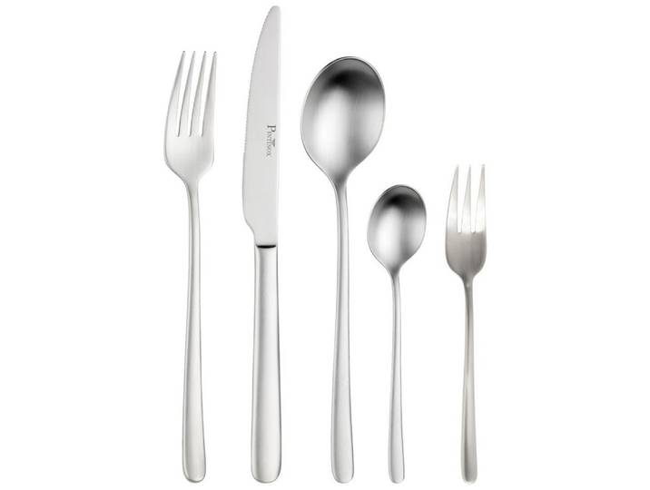 PINTINOX Besteck-Set Tafelbesteck Set 30 tlg. Sky Satin (30-tlg), 6 Personen, Edelstahl, mattierte Optik, Edelstahl und Chromstahl, 6 Personen