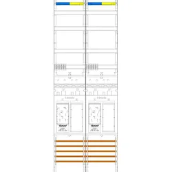 f-tronic 7143006 Zählerfeld ER29-16, 2-feldrig, H=1350mm, 2-eHZ 16mm2, 2 Res. ER2916