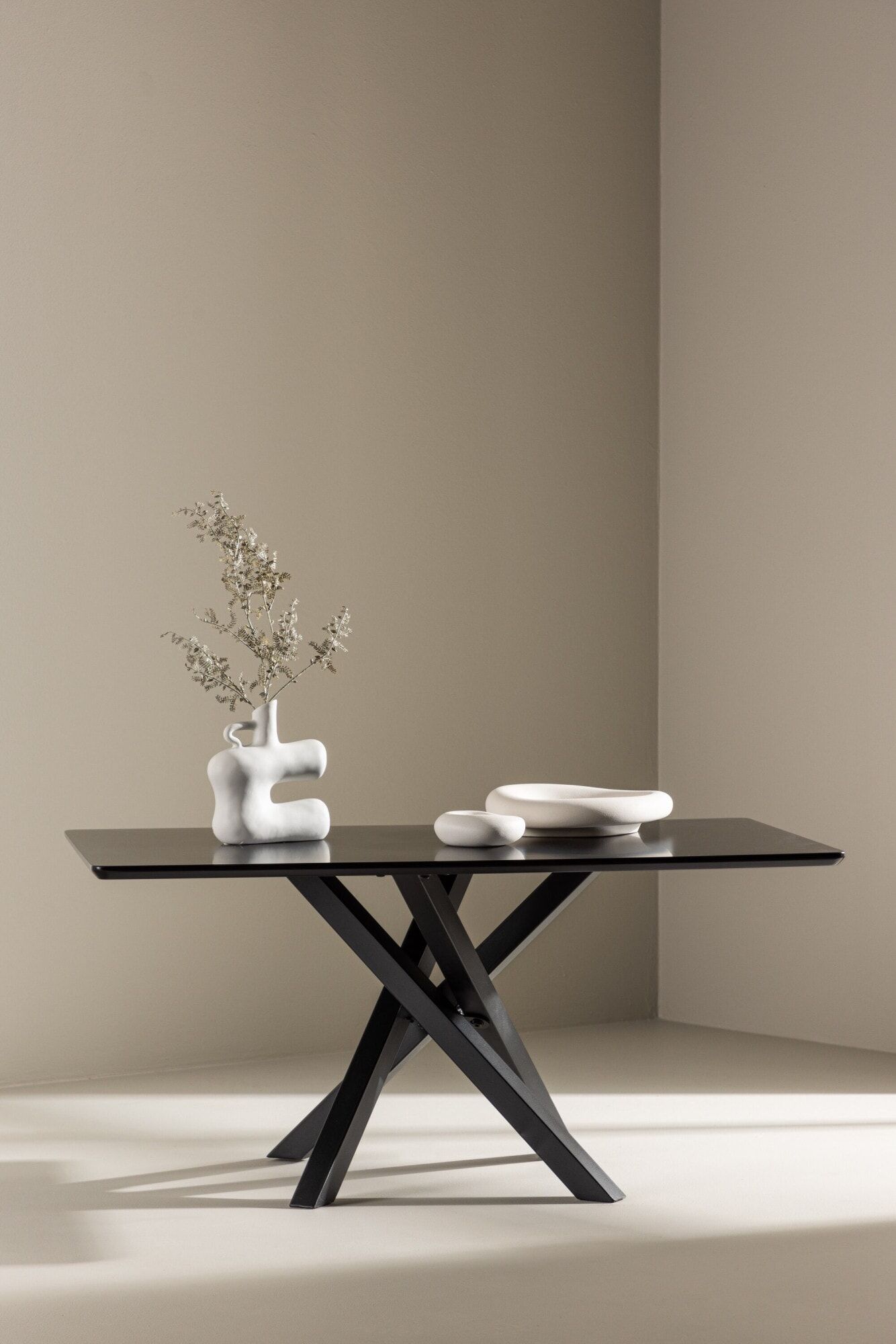 Couchtisch VENTURE HOME "Piazza, rechteckiger Couchtisch in elegantem Schwarz, 100 × 60 cm", schwarz, schwarz, schwarz, B:60cm H:48cm T:100cm, Tische, Couchtisch, Sofatisch, MDF, rechteckig, einheitlich, modern, raffiniert schwarz, schwarz, schwarz B/H/T: