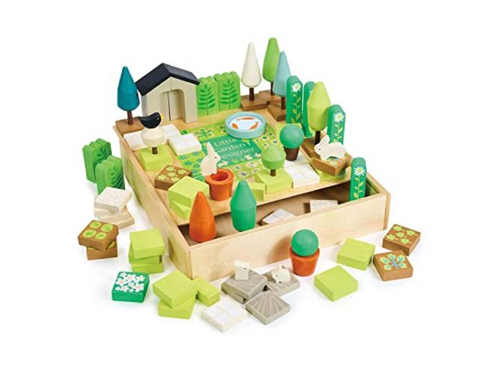 Tender Leaf Toys Blumengarten-Set: pädagogisches und lustiges Rollenspiel für Kinder, Spaß für Kinder ab 3 Jahren (kleiner Gartendesigner)