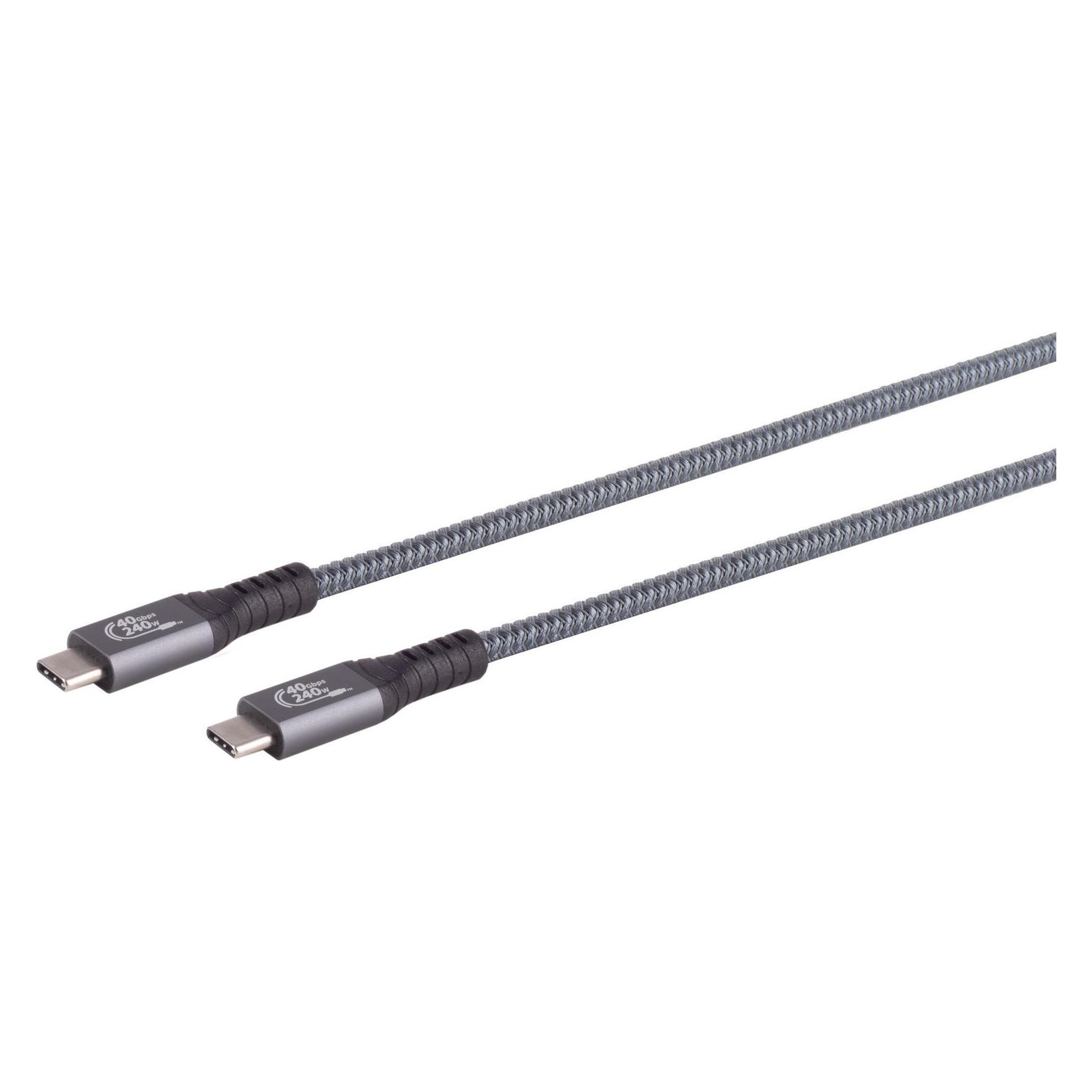 Shiverpeaks S/CONN maximum connectivity USB-C Verbindungskabel--USB Kabel Typ-C Stecker auf Typ C Stecker, 4.0 (0.25 m, USB 4, 240 W) (13-68000)