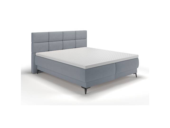Kontinentales Bett 140x200 cm Rektango mit Stauraum und Topper,