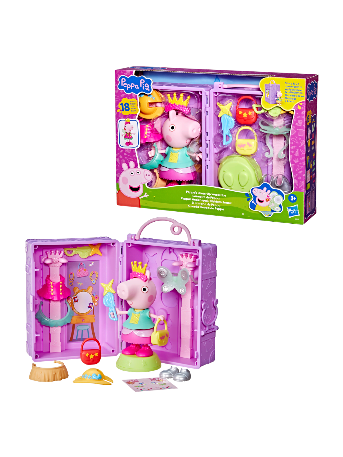 Peppa Pig Ankleide-Garderobe & Peppa 15 cm
