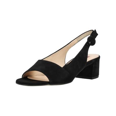 Riemchensandale HÖGL "Högl Sandalen Veloursleder", Damen, Gr. 41, schwarz, Veloursleder, Schuhe Riemchensandale