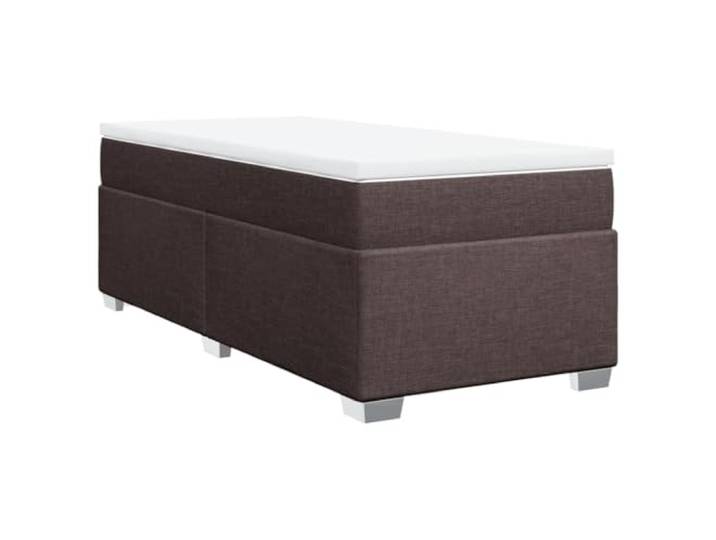 vidaXL Boxspringbett mit Matratze Dunkelbraun 80x200 cm Stoff