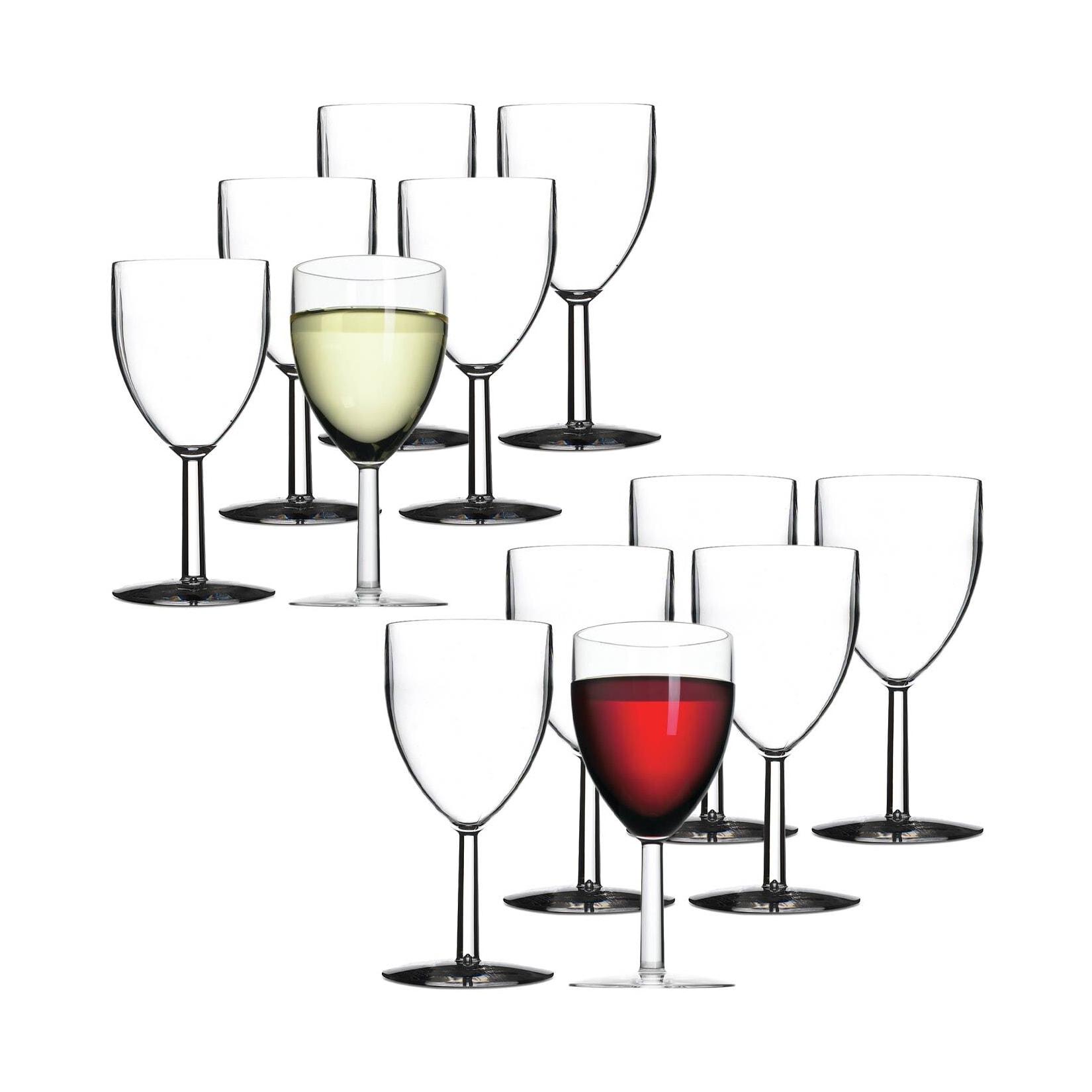 Mepal Kunststoff Rot- und Weißweingläser Outdoor 300 ml + 200 ml 12er Set