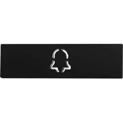 DoorBird D21x Namensschild für eine Ruftaste, Glockensymbol – Graphitschwarz