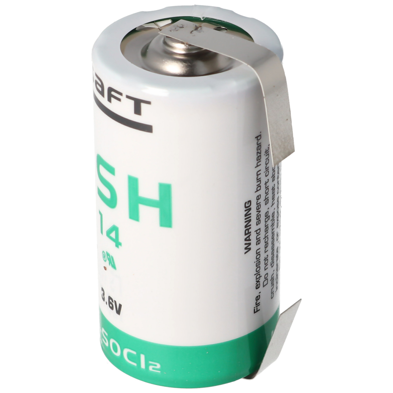 SAFT LSH 14 lithiumbatterij 3,6V met soldeertule type U