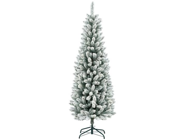 ComfortXL Weihnachtsbaum De-41572 Schlank, Kunstschnee, 183 cm Grün, Kunststoff, 183 cm, Dekoration, Weihnachtsdekoration, Christbäume & Zubehör