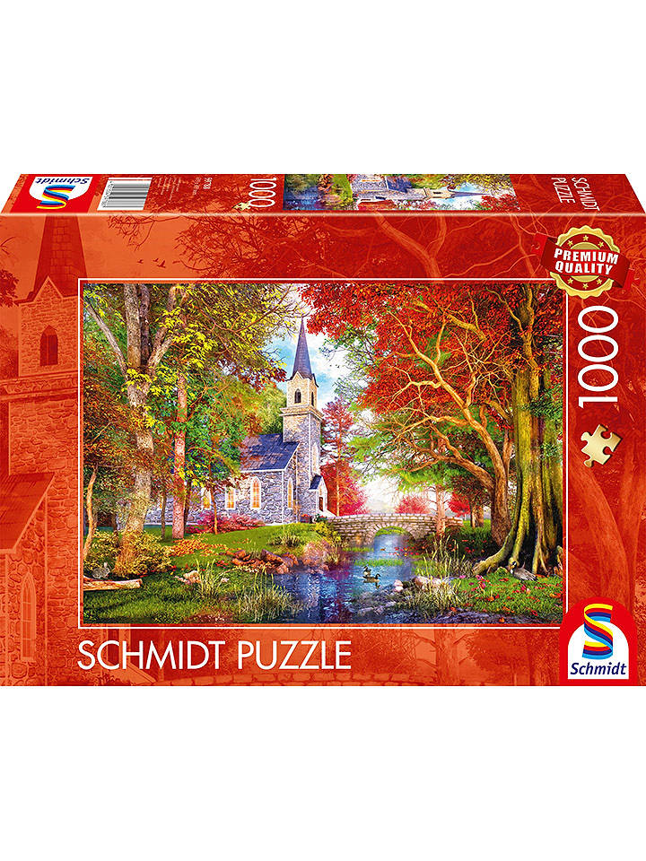 Schmidt Spiele 1.000tlg. Puzzle "Kapelle im Herbstzauber" - ab 12 Jahren - onesize