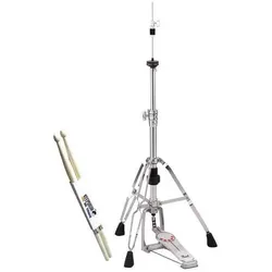 Pearl H-930 Hihat Maschine mit Drumsticks, Schlagzeug, Silber