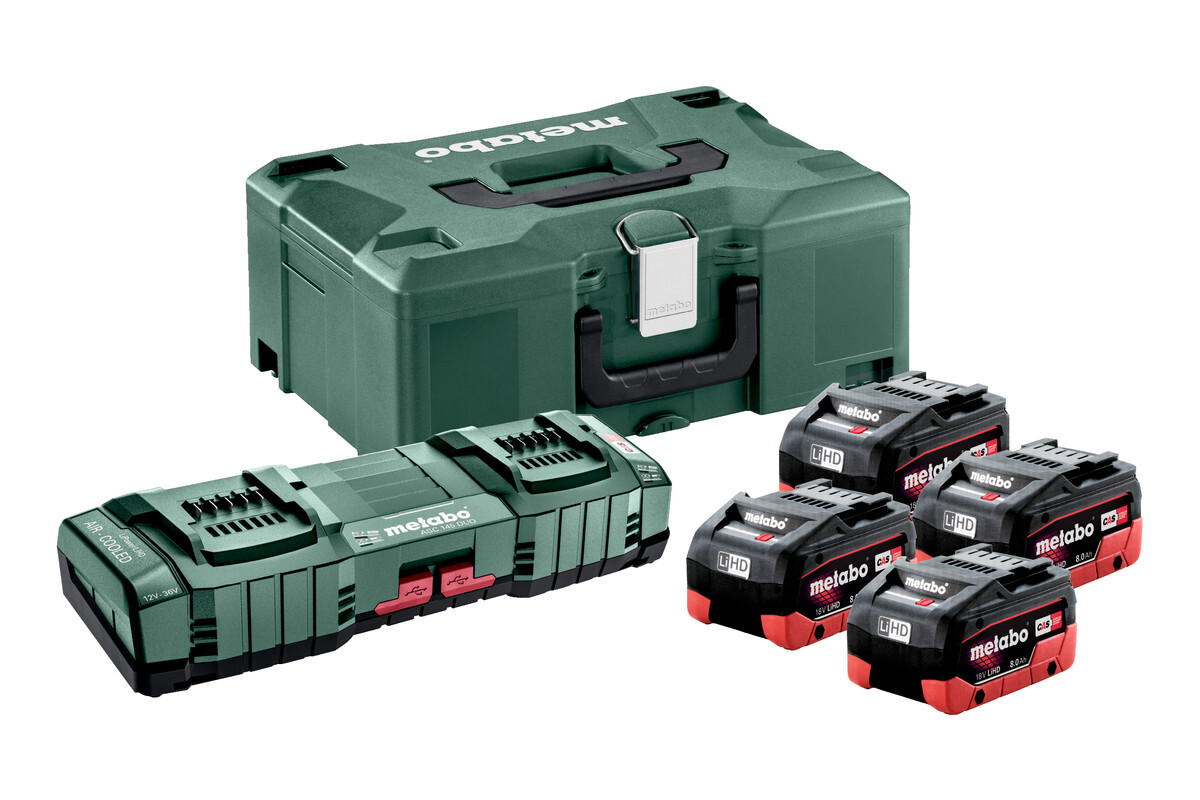 Metabo SET 4 X LIHD, Akku, Metabo, Universal, Schwarz, Rot, 4 Stück(e)