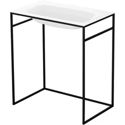 BetteLux Shape Einbauwaschtisch für den Waschtisch-Gestell, ohne Hahnloch, 1000x495x120mm, A172-440, Farbe: Snow (weiß matt)